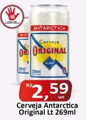 Rede Krill Cerveja Antarctica Original Lt 269ml oferta