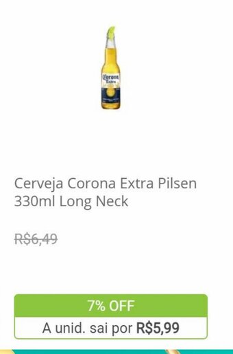 Pão de Açúcar Cerveja Corona Extra Pilsen 330ml Long Neck oferta