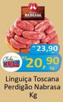 Rede Krill Linguiça Toscana Perdigão Nabrasa Kg oferta