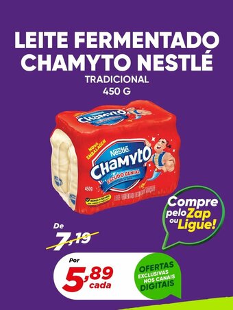 Dia LEITE FERMENTADO CHAMYTO NESTLÉ TRADICIONAL 450 G oferta