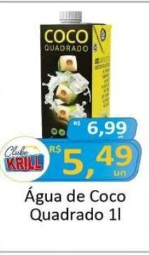 Rede Krill Água de Coco Quadrado 1L oferta