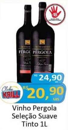 Vinho Pergola Seleção Suave Tinto 1L