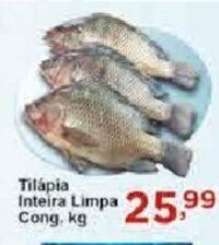 Rossi Supermercado Tilápia Inteira Limpa Cong, kg oferta