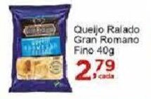 Rossi Supermercado Queijo Ralado Gran Romano Fino 40g oferta