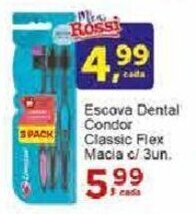 Escova Dental Condor Classic Flex Macia c/ 3un.