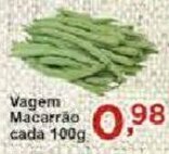 Rossi Supermercado Vagem Macarrão cada 100g oferta