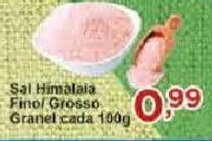 Rossi Supermercado Sal Himalaia Finol Grosso Granel cada 100g oferta