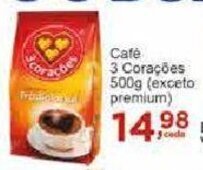 Rossi Supermercado Café 3 Corações 500g oferta
