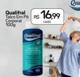 Drogal Talco em pó corporal qualifral 100g oferta