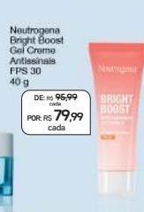 Gel creme antissinais neutrogena bright boost 50g