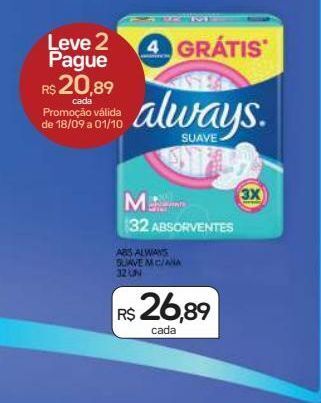 Drogal Absorvente always 32un oferta