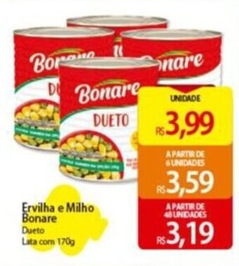Atacadão Ervilha e Milho Bonare Dueto Lata com 170g oferta