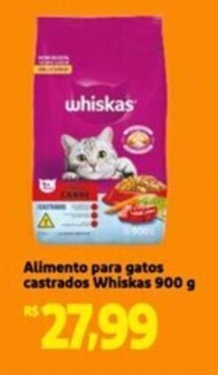 Alimento para gatos castrados Whiskas 900 g