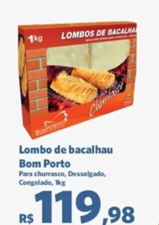 Sam's Club Lombo de bacalhau Bom Porto 1kg oferta