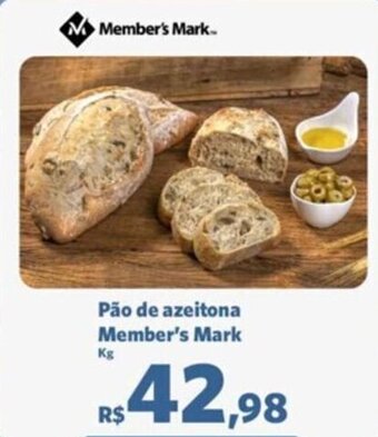 Sam's Club Pão de azeitona Member's Mark kg oferta