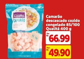 Extra Supermercado Camarão descascado cozido congelado 85/100 Qualitá 400 g oferta
