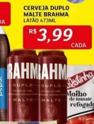 Assaí Atacadista CERVEJA DUPLO MALTE BRAHMA LATÃO 473ML oferta