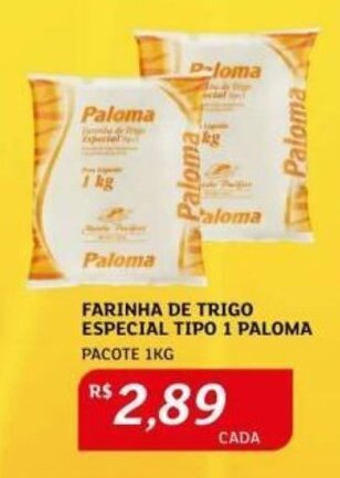 Assaí Atacadista FARINHA DE TRIGO ESPECIAL TIPO 1 PALOMA PACOTE 1KG oferta