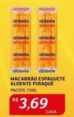 Assaí Atacadista MACARRÃO ESPAGUETE ALDENTE PIRAQUÉ PACOTE 750G oferta