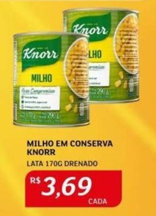 MILHO EM CONSERVA KNORR LATA 170G DRENADO