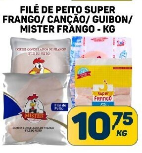 Dom Atacadista FILÉ DE PEITO SUPER FRANGO/ CANÇÃO/ GUIBON/ MISTER FRANGO - KG oferta