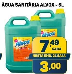 Dom Atacadista ÁGUA SANITÁRIA ALVOX - 5L oferta