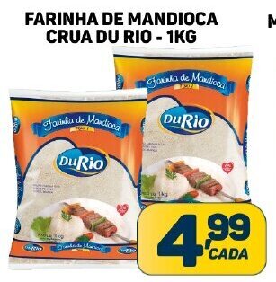 Dom Atacadista FARINHA DE MANDIOCA CRUA DU RIO - 1KG oferta
