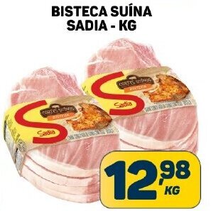 Dom Atacadista BISTECA SUÍNA SADIA - KG oferta