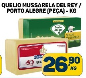 Dom Atacadista QUEIJO MUSSARELA DEL REY / PORTO ALEGRE (PEÇA) - KG oferta