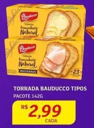 Assaí Atacadista TORRADA BAUDUCCO TIPOS PACOTE 142G oferta