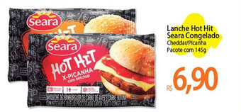 Atacadão Lanche Hot Hit Seara Congelado Cheddar/Picanha Pacote com 145g oferta