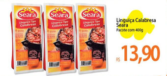 Atacadão Linguiça Calabresa Seara Pacote com 400g oferta