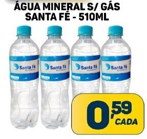 Dom Atacadista ÁGUA MINERAL S/ GÁS SANTA FÉ - 510ML oferta