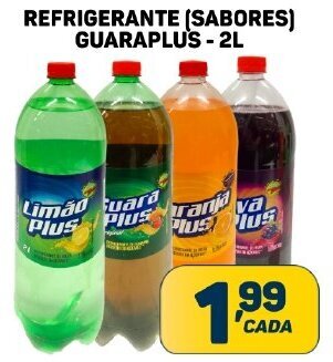 Dom Atacadista REFRIGERANTE (SABORES) GUARAPLUS - 2L oferta