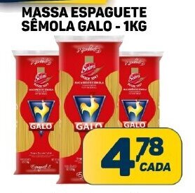 Dom Atacadista MASSA ESPAGUETE SÊMOLA GALO - 1KG oferta