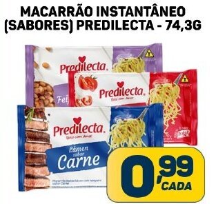 Dom Atacadista MACARRÃO INSTANTÂNEO [SABORES) PREDILECTA - 74,3G oferta