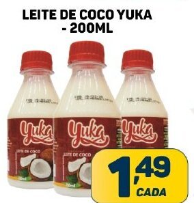 Dom Atacadista LEITE DE COCO YUKA - 200ML oferta