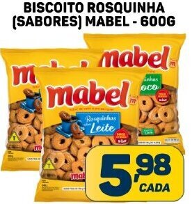 Dom Atacadista BISCOITO ROSQUINHA (SABORES) MABEL - 600G oferta