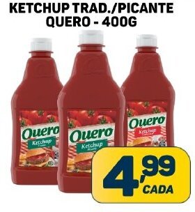 Dom Atacadista KETCHUP TRAD./PICANTE QUERO-400G oferta