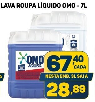 Dom Atacadista LAVA ROUPA LÍQUIDO OMO - 7L oferta