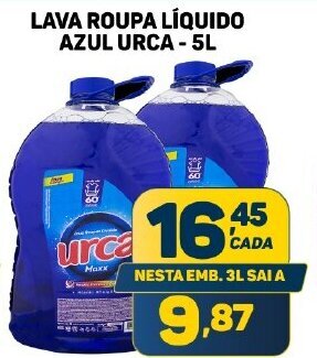 Dom Atacadista LAVA ROUPA LÍQUIDO AZUL URCA-5L oferta