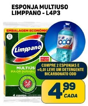 Dom Atacadista ESPONJA MULTIUSO LIMPPANO - L4P3 oferta
