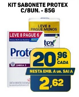 KIT SABONETE PROTEX C/8UN. - 85G