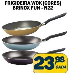 FRIGIDEIRA WOK (CORES) BRINOX FUN-N22