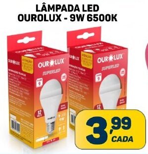 Dom Atacadista LÂMPADA LED OUROLUX-9W 6500K oferta