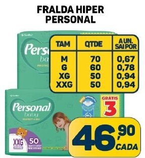 Dom Atacadista FRALDA HIPER PERSONAL oferta