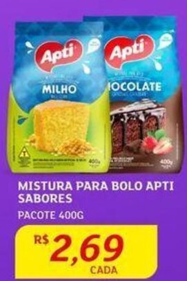 Assaí Atacadista MISTURA PARA BOLO APTI SABORES PACOTE 400G oferta