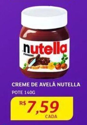 Assaí Atacadista CREME DE AVELĀ NUTELLA POTE 140G oferta