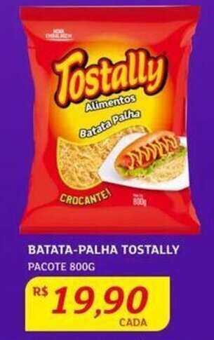 BATATA-PALHA TOSTALLY PACOTE 800G