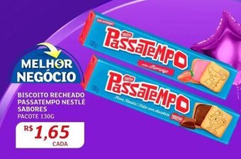Assaí Atacadista BISCOITO RECHEADO PASSATEMPO NESTLÉ SABORES PACOTE 130G oferta